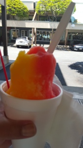 Pineapple and Cherry  Shave Ice